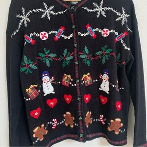 Vintage Embroidered Christmas Sweater